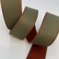 Preview: 4 cm Gurtband "Duo" Khaki/Rost
